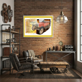 Vintage Red Model T Car Fine Art Poster — Retro Automobile Wall Print
