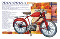 Vintage Red Motorcycle Fine Art Poster — Retro Bike Wall Art Print