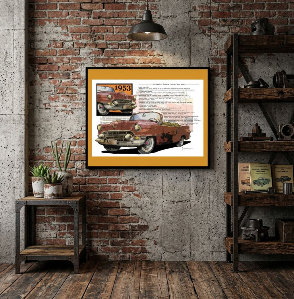 Cadillac Eldorado 1953 — Art Print.