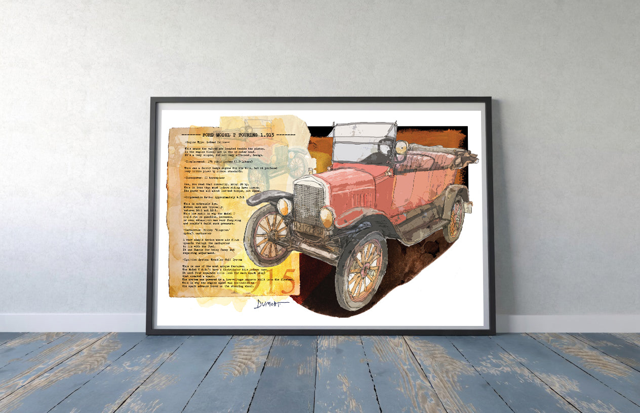 Ford T 1915 — Art Print.