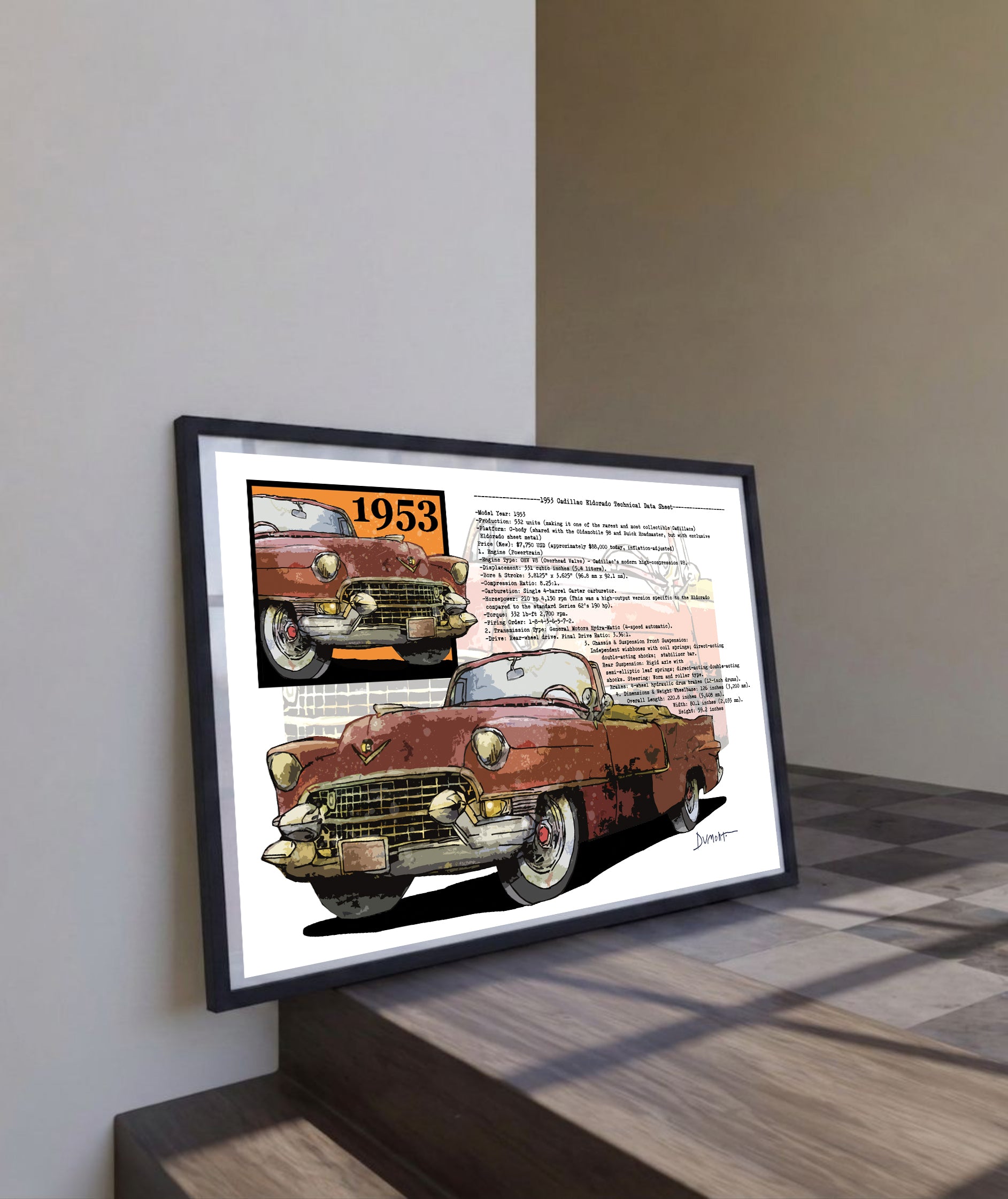 Cadillac Eldorado 1953 — Art Print.