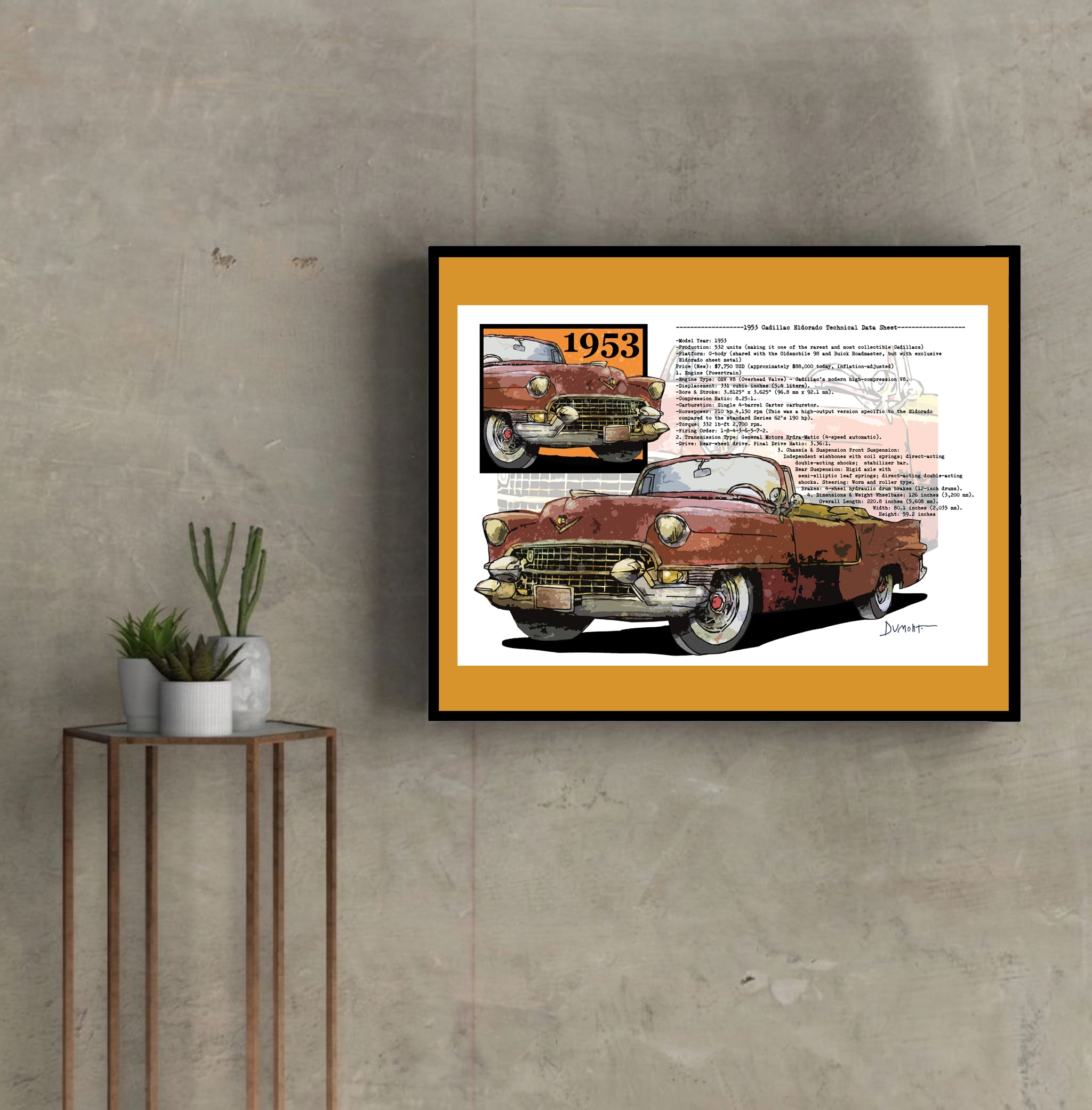 Cadillac Eldorado 1953 — Art Print.