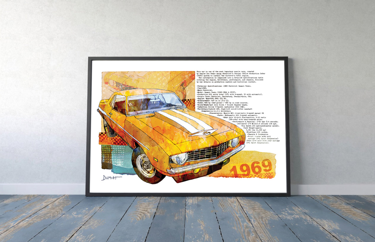 Chevrolet Camaro 1969 Yenko — Art Print