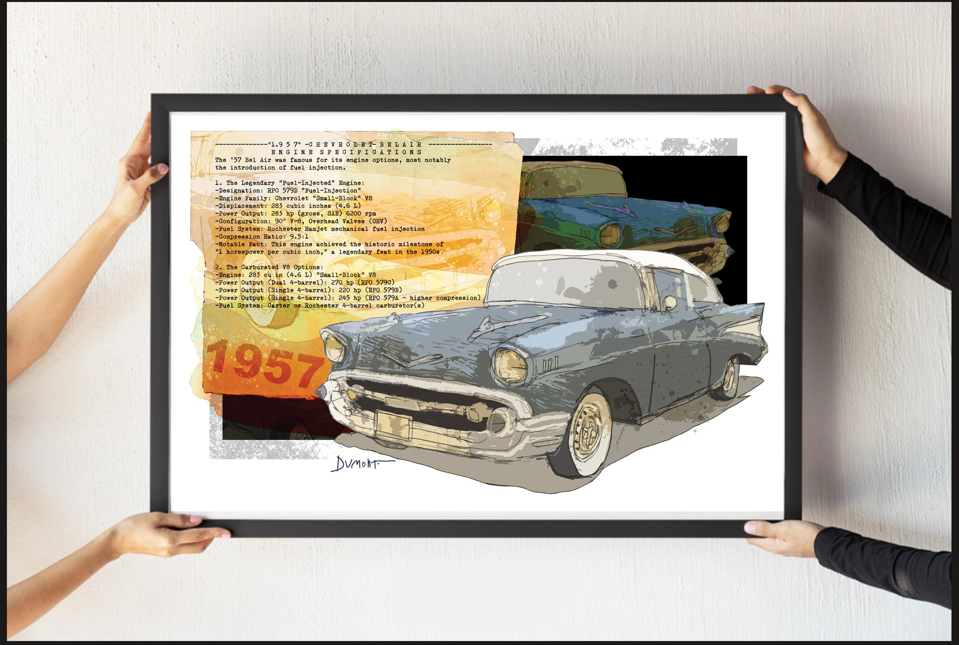 Chevrolet Bel Air 1957 — Art Print.