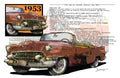 1953 Classic Car Fine Art Poster — Vintage Cadillac Illustration Print