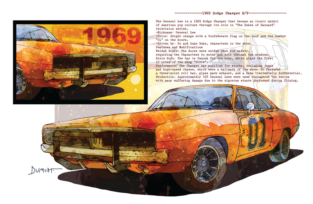Dodge Charger 1969 R/T (2) — Art Print.