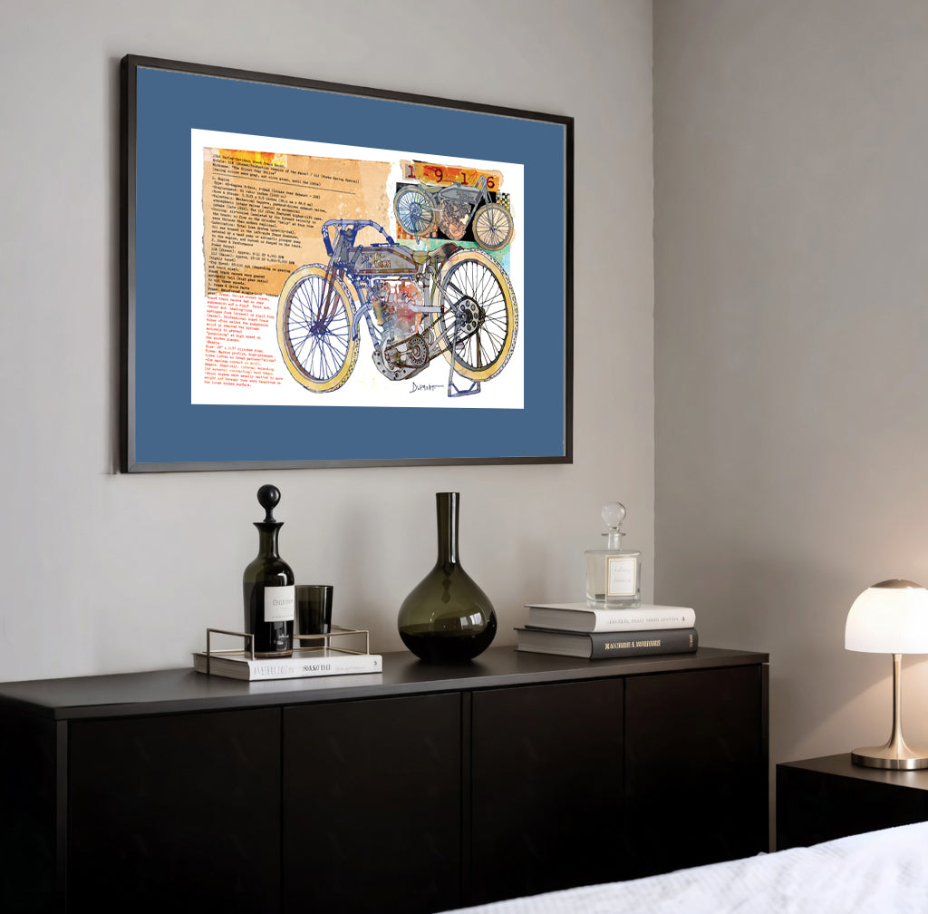 Harley-Davidson Board Track Racer 1916 — Art Print. (2)