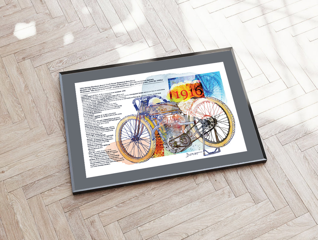 Harley-Davidson Board Track Racer 1916 — Art Print.