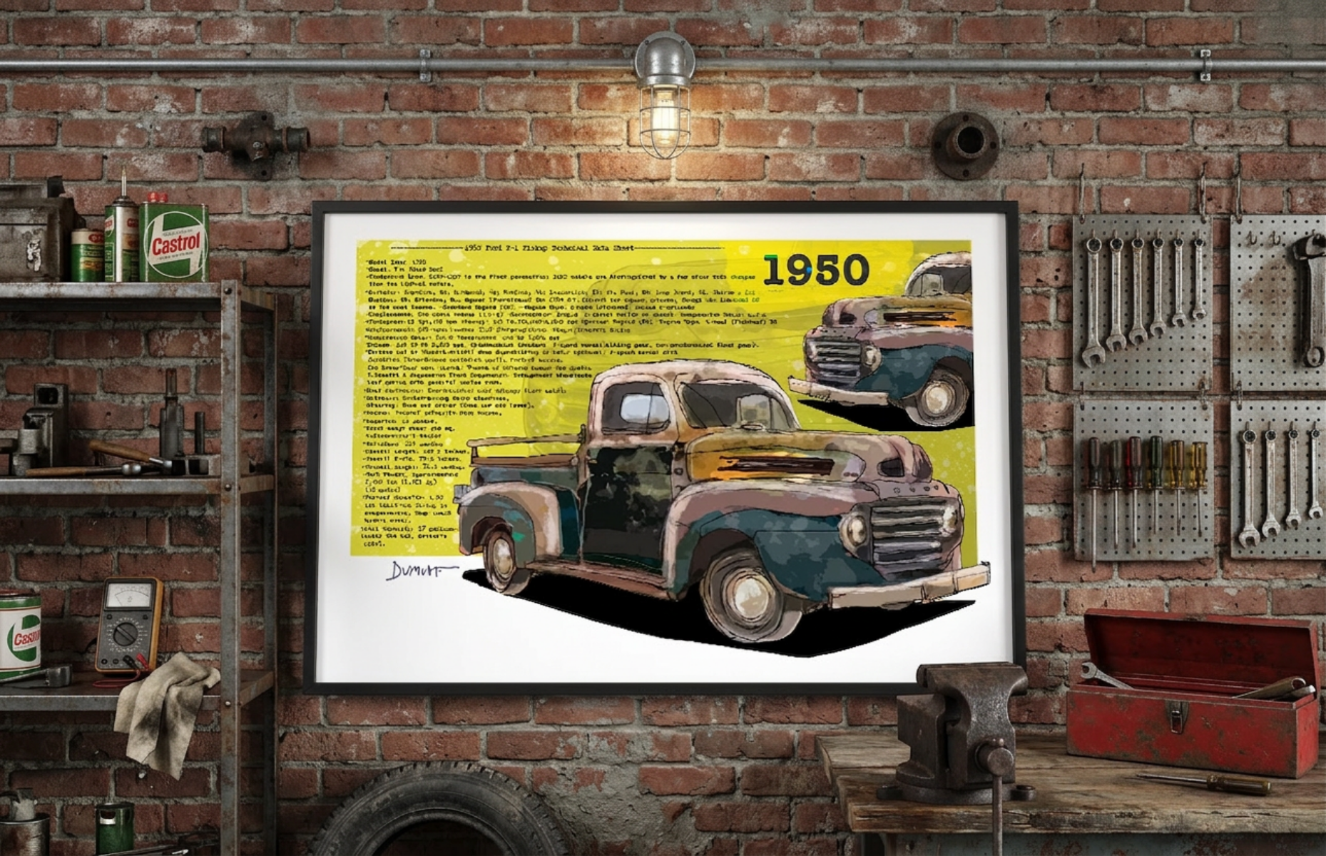 Ford Pick Up 1950 — Art Print.