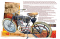 Vintage Motorcycle Fine Art Poster — Antique Bike Illustration with Historical Text