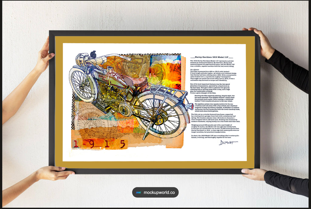 Harley-Davidson 1915 Model 11F — Art Print (2).