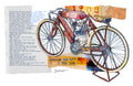 Vintage Motorcycle Fine Art Poster — Indian 1908 Mixed Media Print