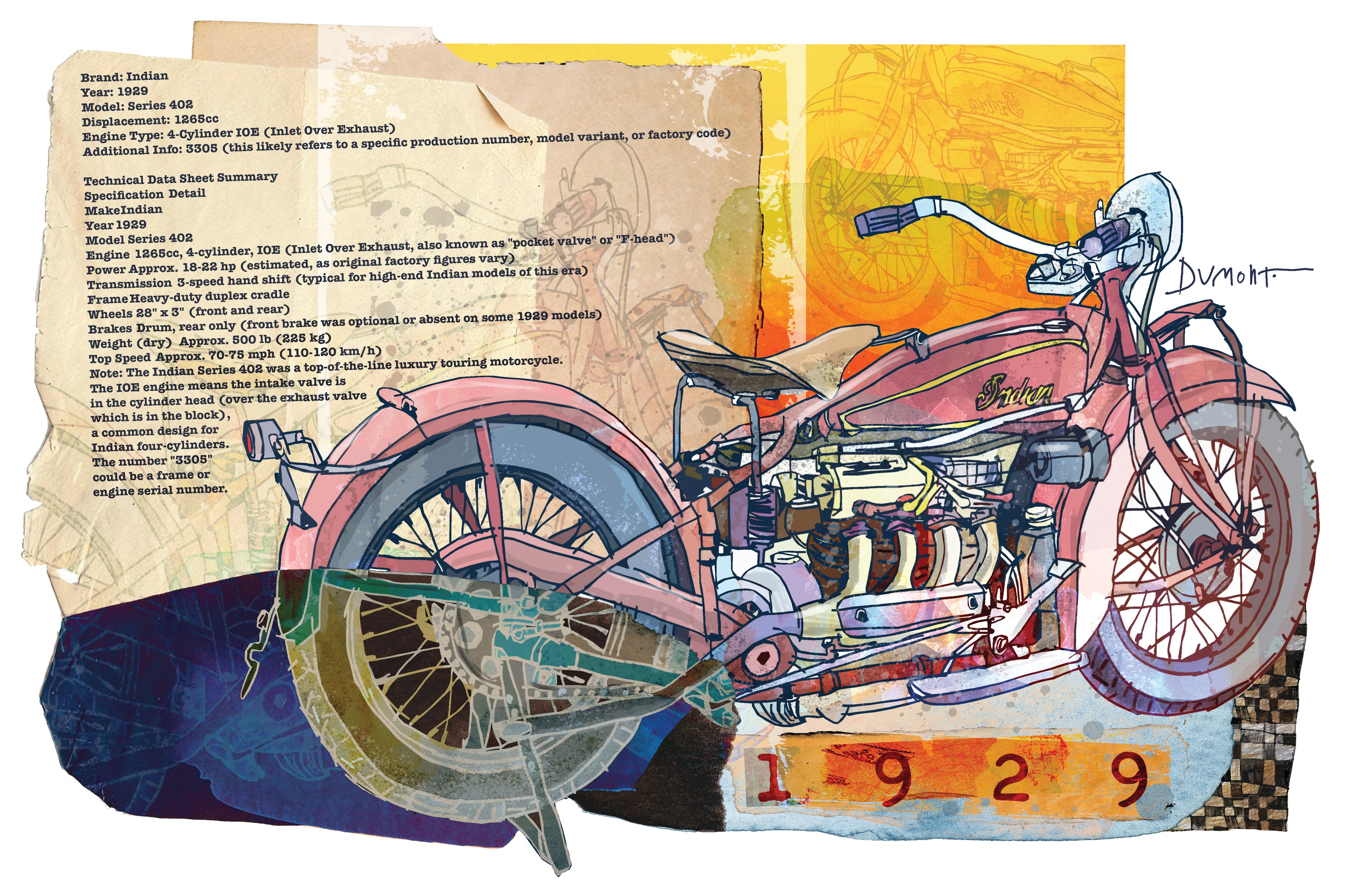 Indian 1929 Series 402 — Art Print.