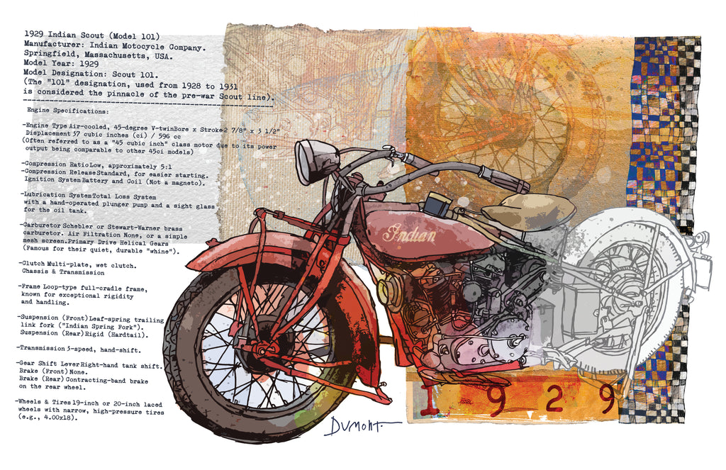 Indian Scout 1929 — Art Print.