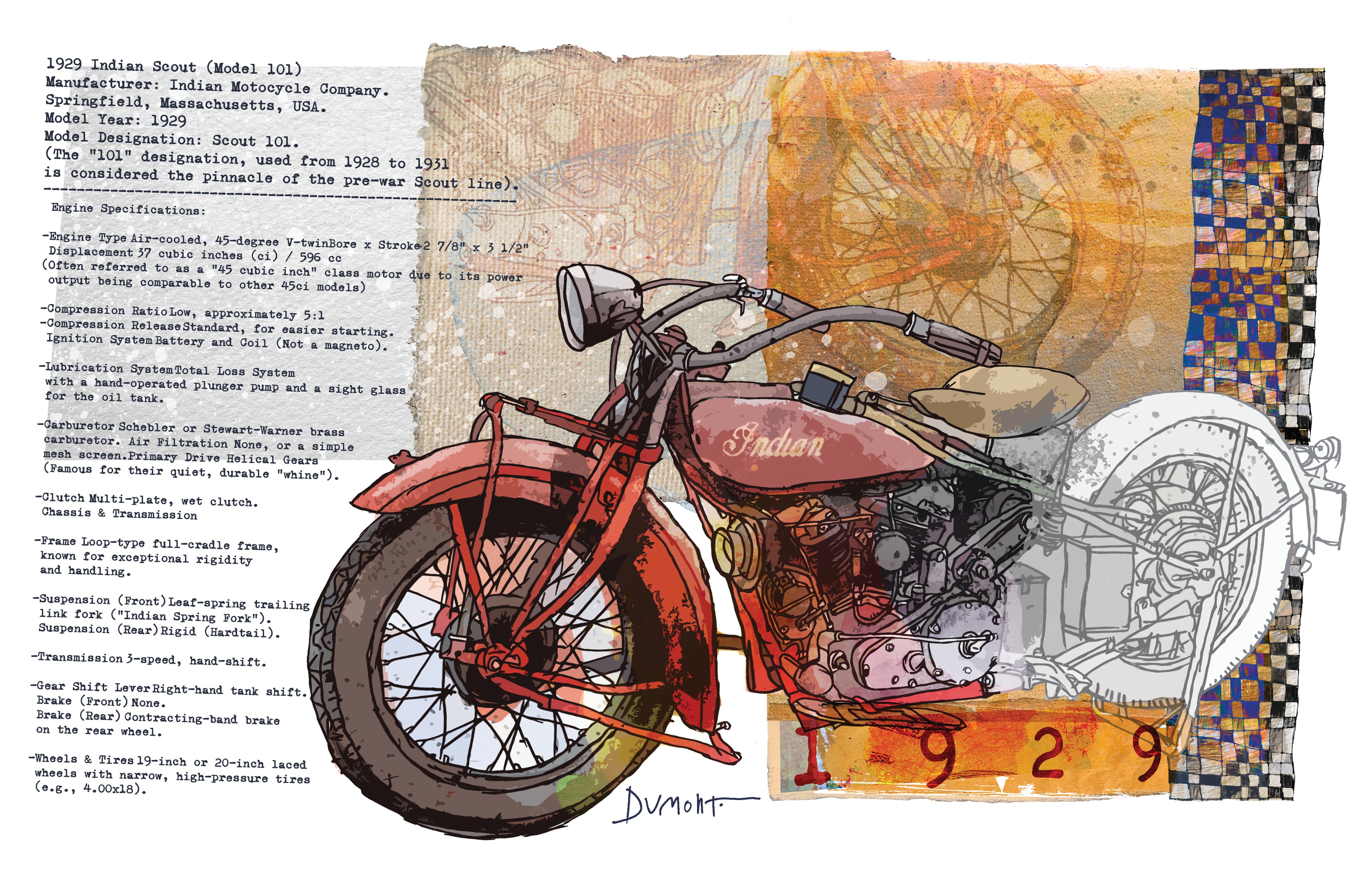 Indian Scout 1929 — Art Print.