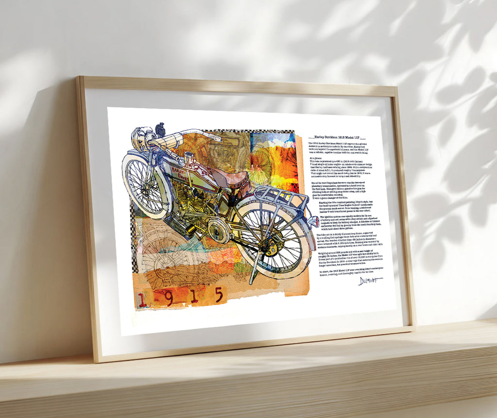 Harley-Davidson 1915 Model 11F — Art Print (2).