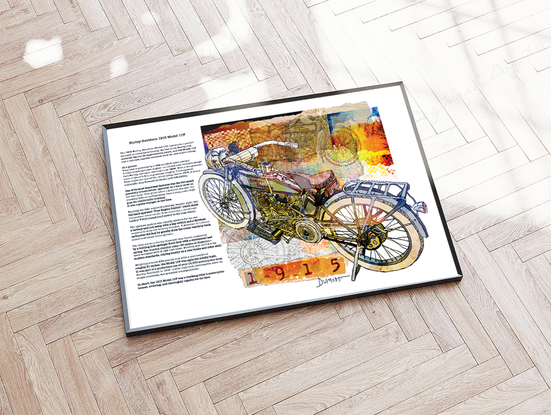 Harley-Davidson 1915 Model 11F — Art Print.