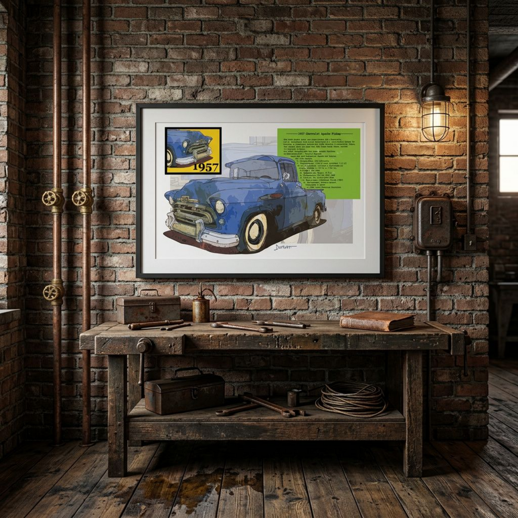 Chevrolet Apache 1957 — Art Print.
