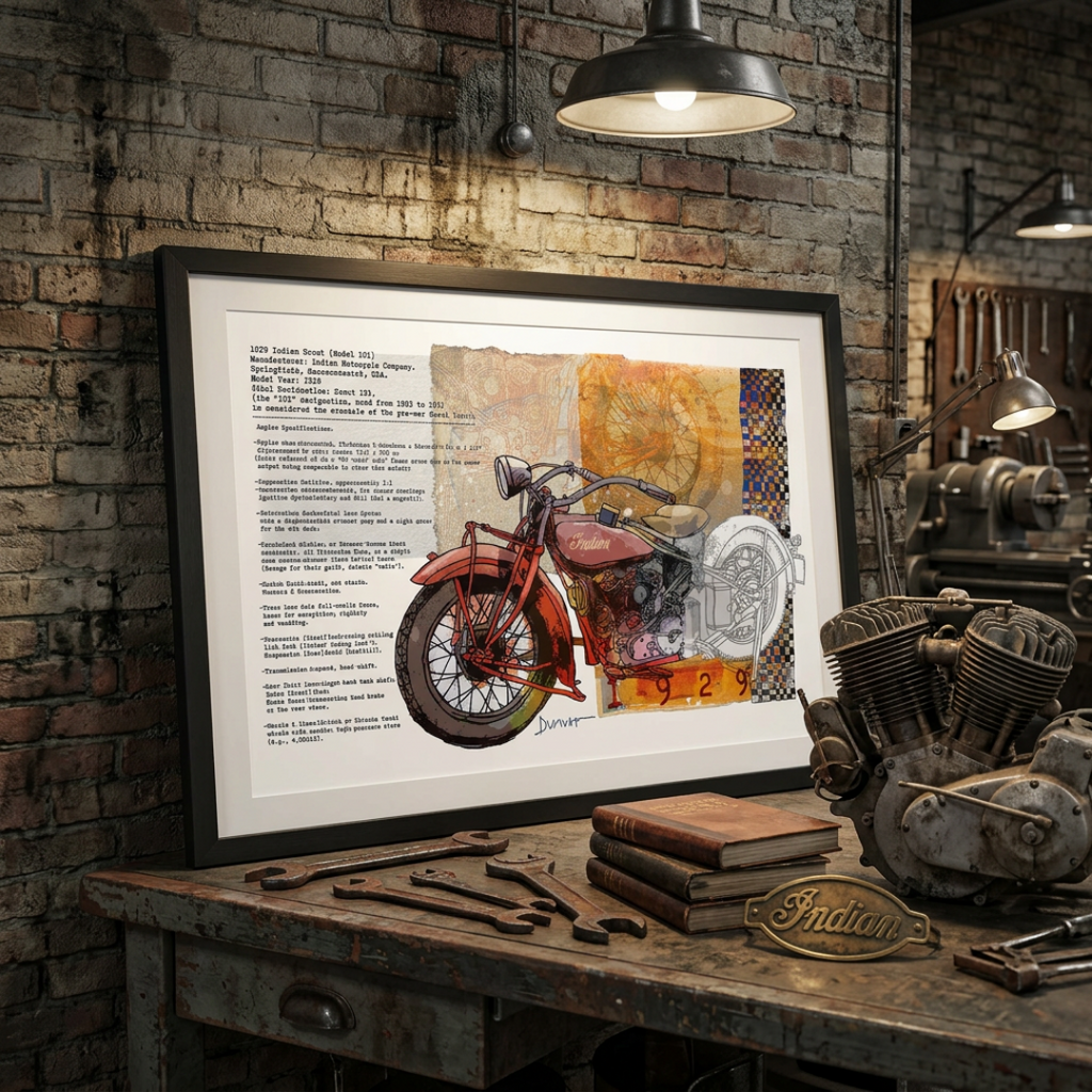 Indian Scout 1929 — Art Print.