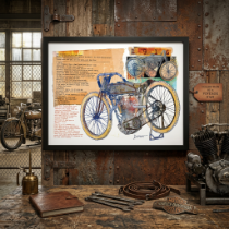 Harley-Davidson Board Track Racer 1916 — Art Print. (2)