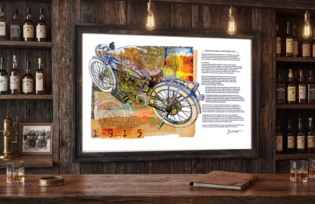 Harley-Davidson 1915 Model 11F — Art Print (2).