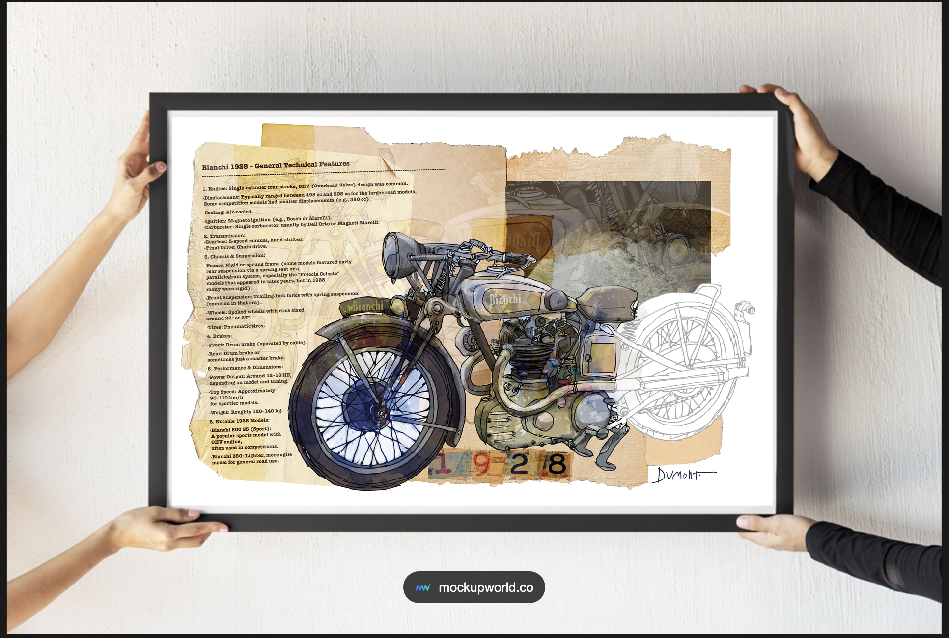 Bianchi Bike 1928 — Art Print.