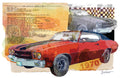 1970 Classic Muscle Car Fine Art Poster — Retro Automotive Wall Art