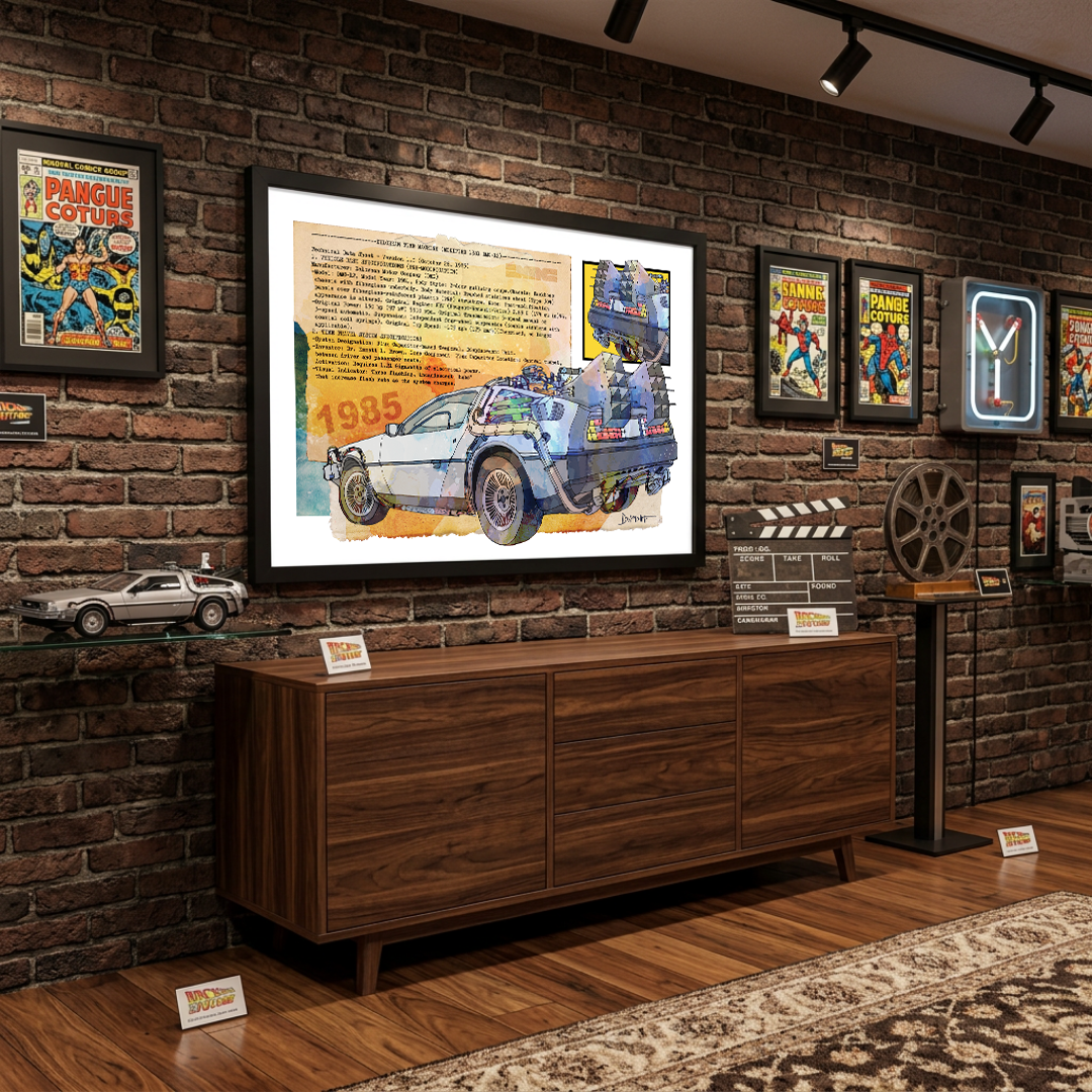 DeLorean DMC-12 1985 (2) — Art Print.