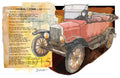 Vintage Red Model T Car Fine Art Poster — Retro Automobile Wall Print