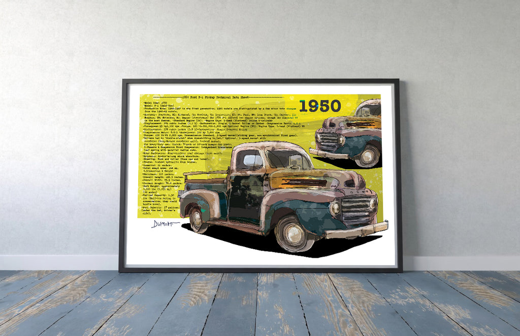 Ford Pick Up 1950 — Art Print.